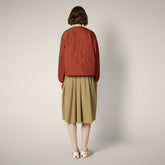 Women's Puffer Jacket Desi in Sienna Red - Animal-Free Puffer Jackets for Women | Save The Duck