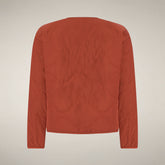 Women's Puffer Jacket Desi in Sienna Red - Animal-Free Puffer Jackets for Women | Save The Duck