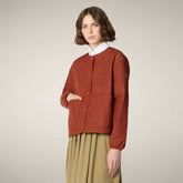 Women's Puffer Jacket Desi in Sienna Red | Save The Duck