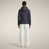 Women's Puffer Jacket Melody in Blue Black - Women's Coats | Save The Duck