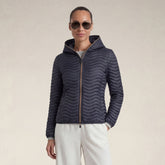 Women's Puffer Jacket Melody in Blue Black - Women's Coats | Save The Duck