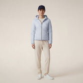 Women's Puffer Jacket Melody in Dawn Blue - Women's Coats | Save The Duck