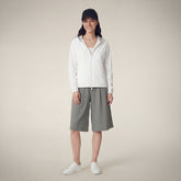 Women's Hooded Jacket Stella in White - Women's Coats | Save The Duck