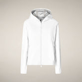Women's Hooded Jacket Stella in White - Women's Coats | Save The Duck