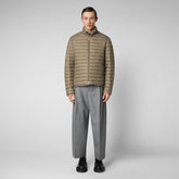 Men's Alexander Puffer Jacket in Soil Brown - Men's Icons | Save The Duck