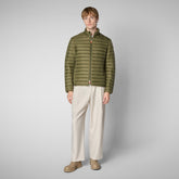 Man's Puffer Jacket Alexander in Dusty Olive | Save The Duck