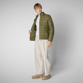 Men's Puffer Jacket Alexander in Dusty Olive | Save The Duck