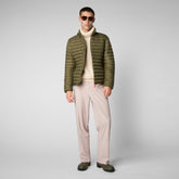 Men's Alexander Puffer Jacket in Dusty Olive | Save The Duck