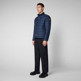 Men's Alexander Puffer Jacket in Navy Blue - Men's Collection | Save The Duck