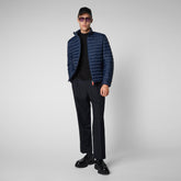 Men's Alexander Puffer Jacket in Navy Blue - Men's Collection | Save The Duck