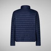 Men's animal free puffer jacket Alexander in Navy Blue | Save The Duck