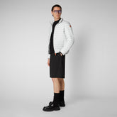 Men's Alexander Puffer Jacket in Frozen Grey - Lightweight Puffers for Men | Save The Duck