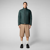 Men's Alexander Puffer Jacket in Green Black - GIGA Collection | Save The Duck