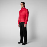 Men's Alexander Puffer Jacket in Tango Red - Men's Jackets | Save The Duck