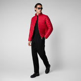 Men's Alexander Puffer Jacket in Tango Red - SaveTheDuck Sale | Save The Duck