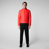 Men's Alexander Puffer Jacket in Poppy Red - Lightweight Puffers for Men | Save The Duck