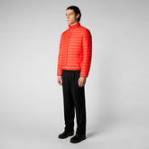 Men's Alexander Puffer Jacket in Poppy Red - SaveTheDuck Sale | Save The Duck
