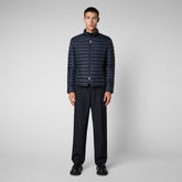 Men's Alexander Puffer Jacket in Blue Black - Fall Winter 2023 Men's Collection | Save The Duck