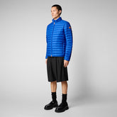 Men's Alexander Puffer Jacket in Blue Berry - Men's Collection | Save The Duck