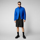 Men's Alexander Puffer Jacket in Blue Berry - Lightweight Puffers for Men | Save The Duck