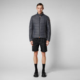 Men's Alexander Puffer Jacket in Storm Grey - Men's Animal Free Puffer Jackets | Save The Duck