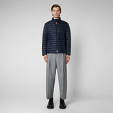 Men's Alexander Puffer Jacket in Blue Black - Blue Collection | Save The Duck
