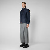 Men's Alexander Puffer Jacket in Blue Black - Blue Collection | Save The Duck