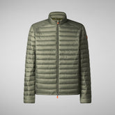 Man's Puffer Jacket Alexander in Swamp Green | Save The Duck