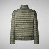 Man's Puffer Jacket Alexander in Swamp Green | Save The Duck