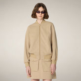 Women's Bomber Jacket Jena in Stardust Beige - ASAP | Save The Duck