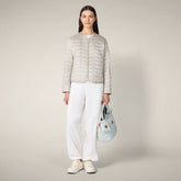 Women’s puffer jacket Zina in Rainy Beige - Women's Coats | Save The Duck