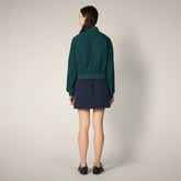 Women's Bomber Jacket Nora in Salamander Green - Woman's Jackets | Save The Duck