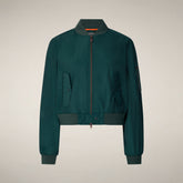 Women's Bomber Jacket Nora in Salamander Green - Woman's Jackets | Save The Duck