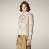 Women's Puffer Jacket Reya in Sand Beige | Save The Duck