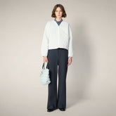 Women's puffer jacket Fara in Off White - Animal-Free Puffer Jackets for Women | Save The Duck