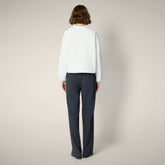 Women's puffer jacket Fara in Off White - Animal-Free Puffer Jackets for Women | Save The Duck