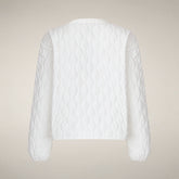 Women's puffer jacket Fara in Off White - Animal-Free Puffer Jackets for Women | Save The Duck