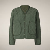 Women's puffer jacket Fara in Thyme Green - Women's Coats | Save The Duck