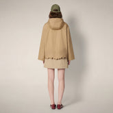 Women's Jacket Flo in Stardust Beige with Floral embroidery - Woman's Jackets | Save The Duck