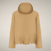 Women's Jacket Flo in Stardust Beige with Floral embroidery - Woman's Jackets | Save The Duck