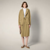 Women's jacket Irma in Khaki Brown - Women's Coats | Save The Duck