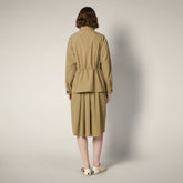 Women's jacket Irma in Khaki Brown - Women's Coats | Save The Duck