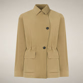 Women's jacket Irma in Khaki Brown - Women's Coats | Save The Duck