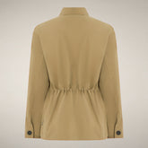 Women's jacket Irma in Khaki Brown - Women's Coats | Save The Duck