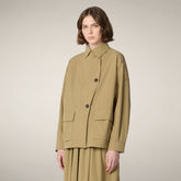 Women's jacket Irma in Khaki Brown | Save The Duck