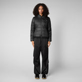 Women's Laila Reversible Hooded Jacket in Black - Women's FURY Collection | Save The Duck