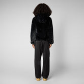 Women's Laila Reversible Hooded Jacket in Black | Save The Duck