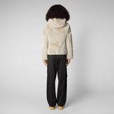 Women's Laila Reversible Hooded Jacket in Rainy Beige | Save The Duck