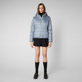 Women's Laila Reversible Hooded Jacket in Blue Fog - Women's FURY Collection | Save The Duck