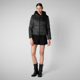 LAILA : VESTE FEMME SAVE THE DUCK en FURY en noir - Woman Faux Fur | Save The Duck